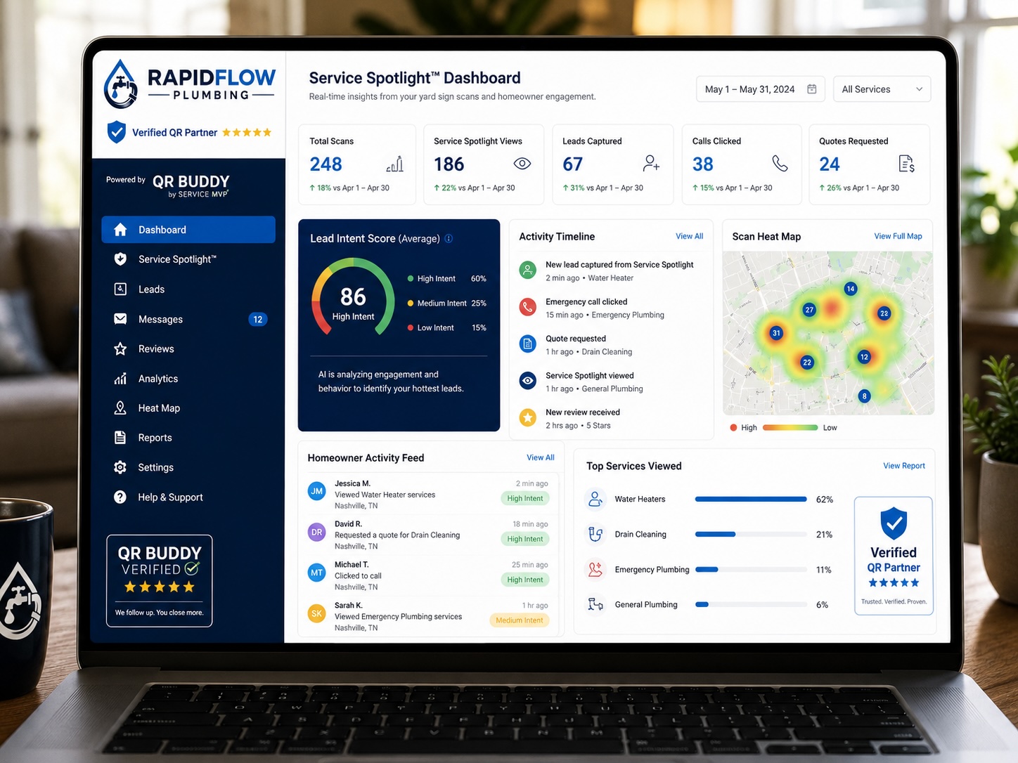 QR Buddy Full Dashboard Screenshot